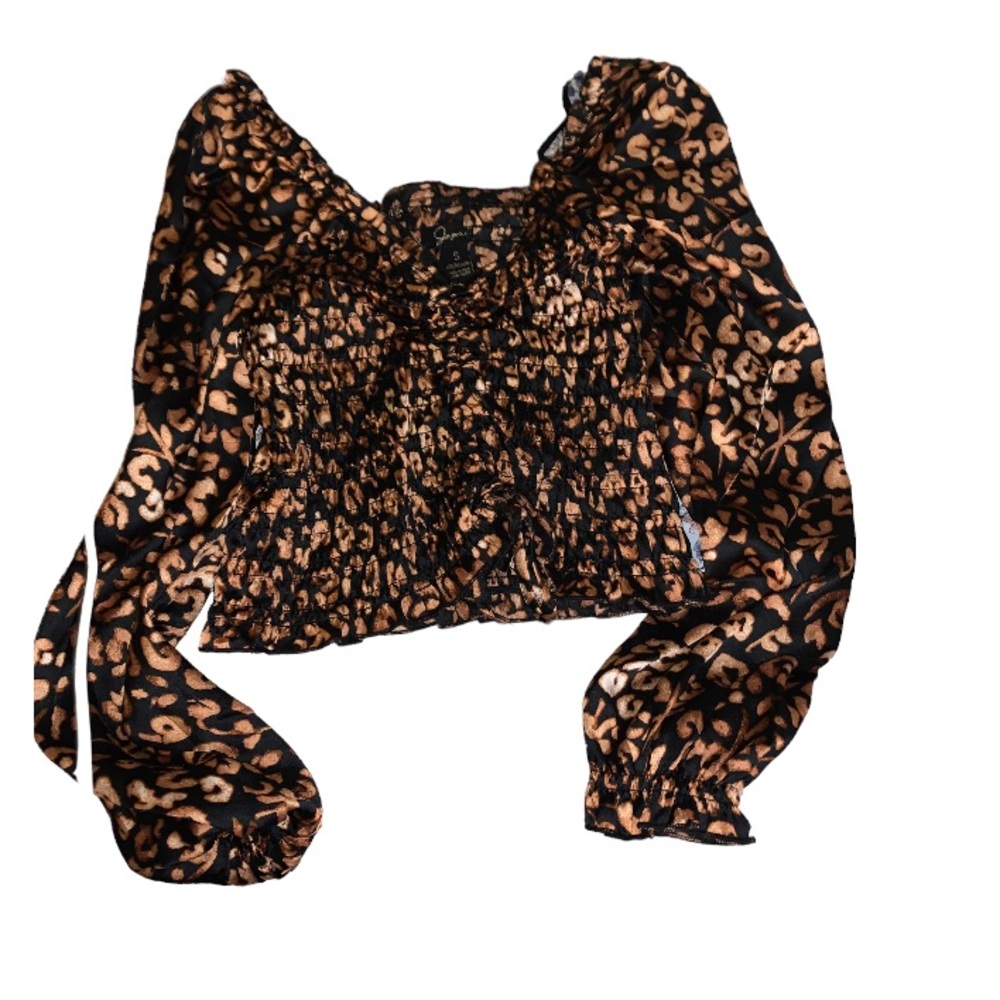 Leopard print long sleeve top